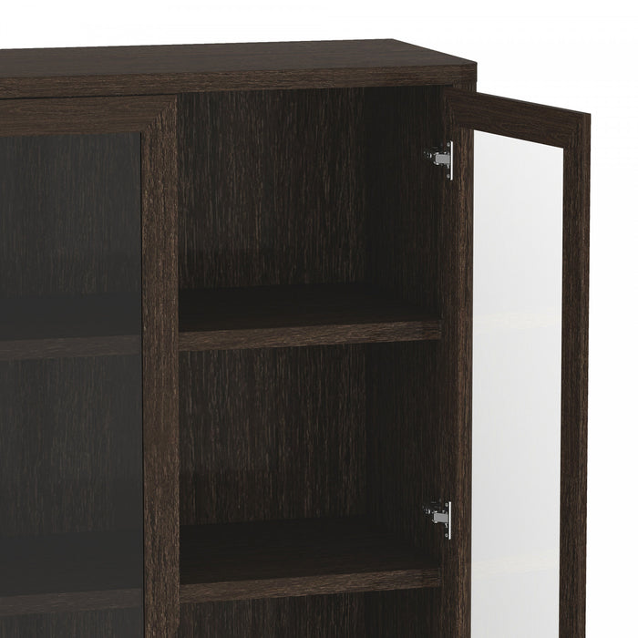 Rivington Modern 38\" Bookcase Cabinet in Walnut - Set of 3