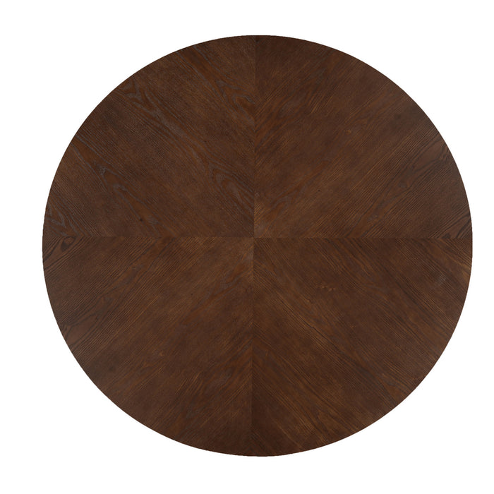 Cove 47.25\" Round Pedestal Dining Table for 4-5 People, Brown