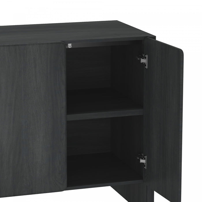 Linda Modern 60\" Sideboard in Charcoal Gray Buffet