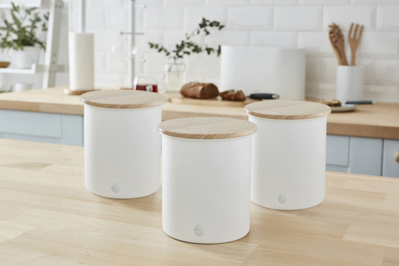 Salton Swan Nordic White Cannisters - Set of 3