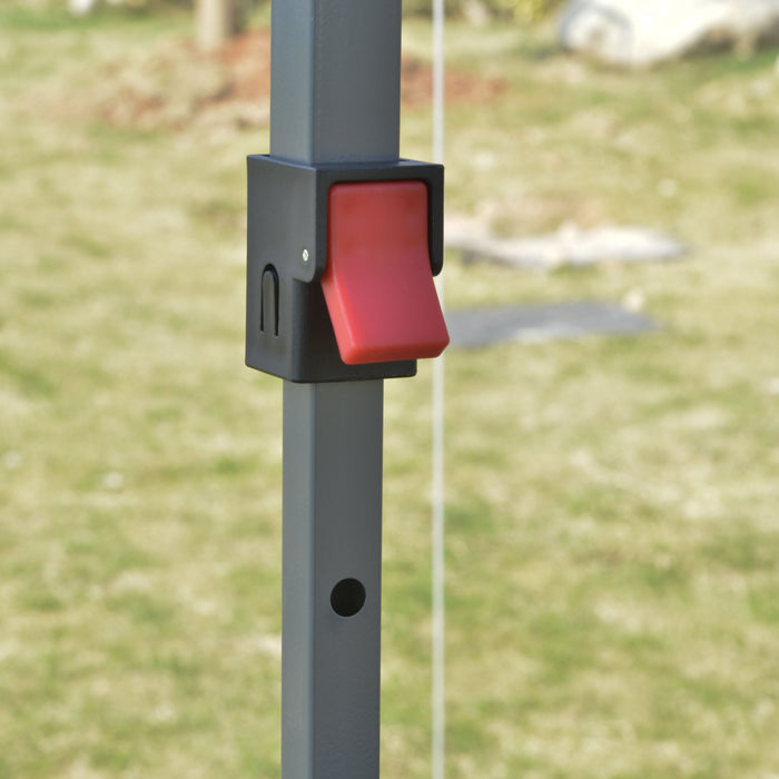 Outsunny 10' X 10' Pop Up Canopy Tent With Airy Top Vent And Bag, Black