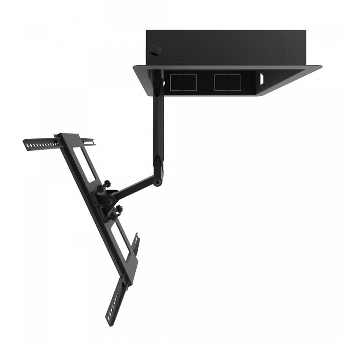 Kanto R300 Low Profile Recessed In-Wall Full Motion TV Mount for 32\" - 55\" TVs, Black