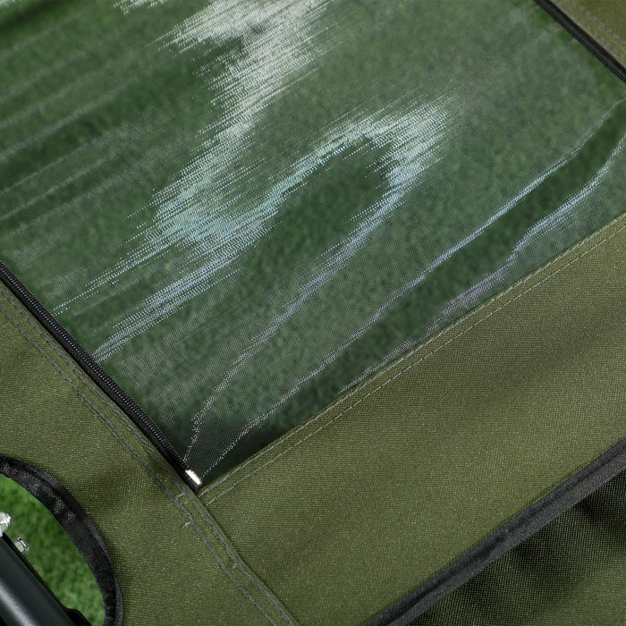 Outsunny Folding Fishing Bed Chair With Reclining Back Footrest Dark Green