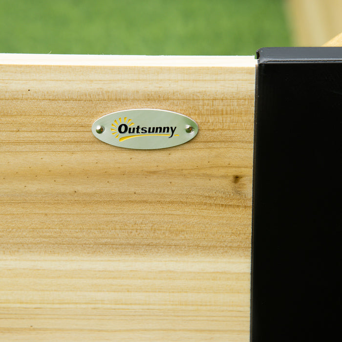 Outsunny 47\" X 47\" Raised Garden Bed With Metal Corner Bracket, Easy To Install Planter Box For Growing Vegetables, Flowers, Fruits, Herbs, And Succulents