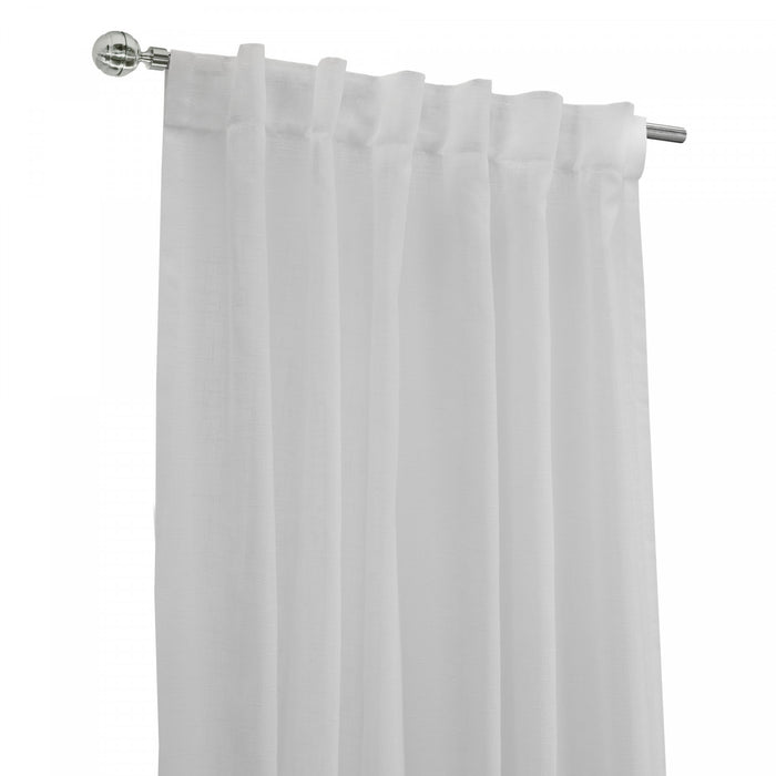 Habitat Alicante White Sheer Dual Header Curtain Panel - 52 x 63