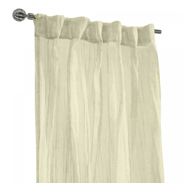 Habitat Paloma Grey Sheer Dual Header Curtain Panel - 52 x 84