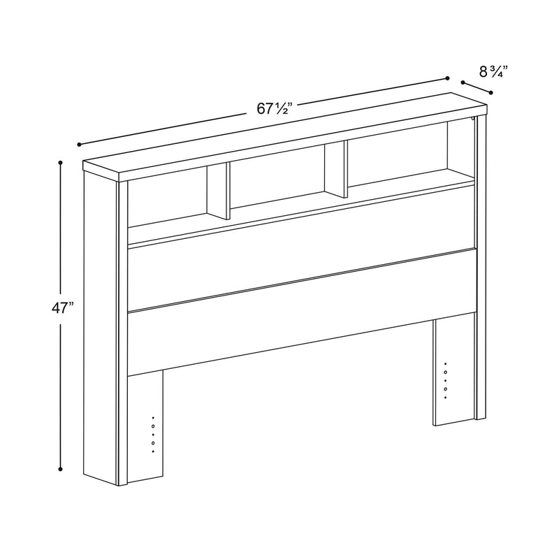 District Full/Queen Headboard Washed Black The Brick