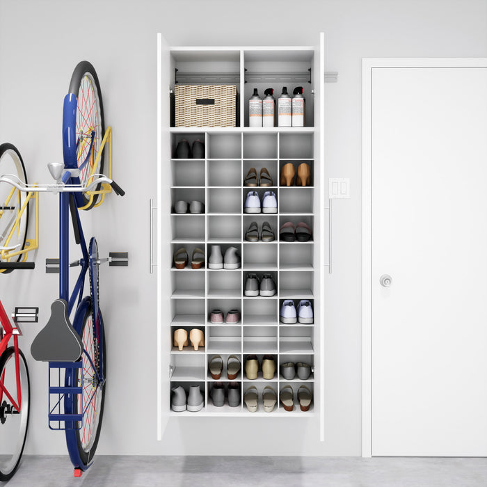 Hangups 40-shoe Cubby Storage Cabinet - White