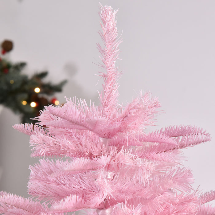 Homcom 4ft Artificial Christmas Tree With Automatic Open For Party Pink