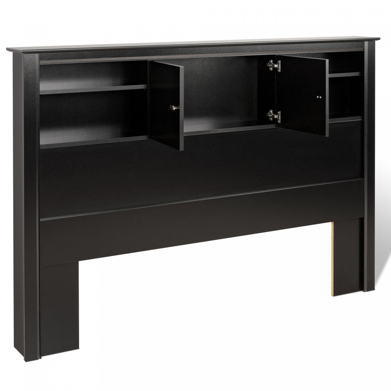 Kallisto Full/Queen Bookcase Headboard Black The Brick