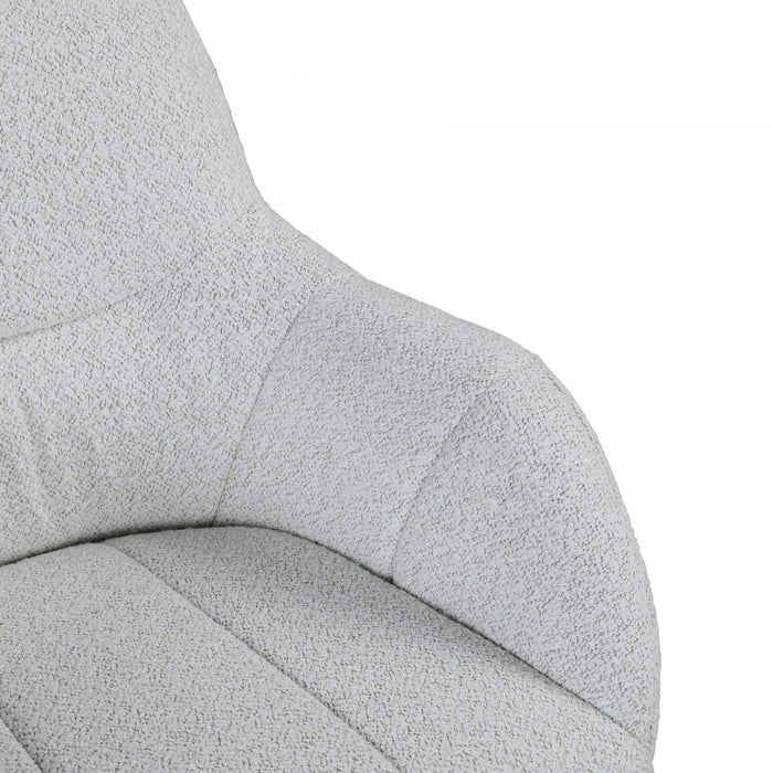 Trevin Light Grey Upholstered Swivel Dining Chair (Set of 2)