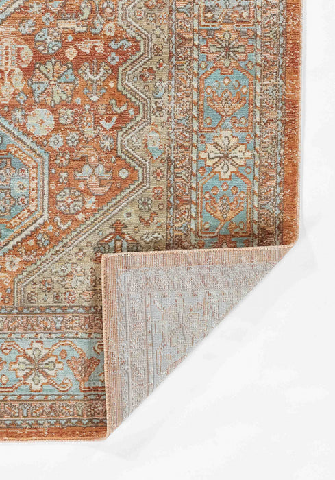 Alicia Traditional 6'7\" x 9'6\" Area Rug in Brown Indoor Area Rug