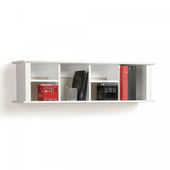 Wall Mounted Desk Hutch - White
