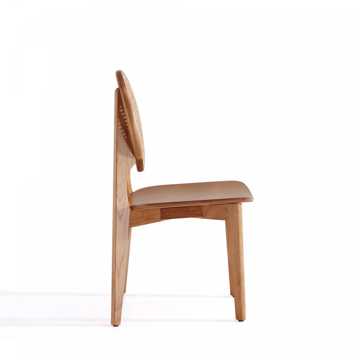 Versailles Industry Chic Wood Dining Chair in Natural - Set of 4