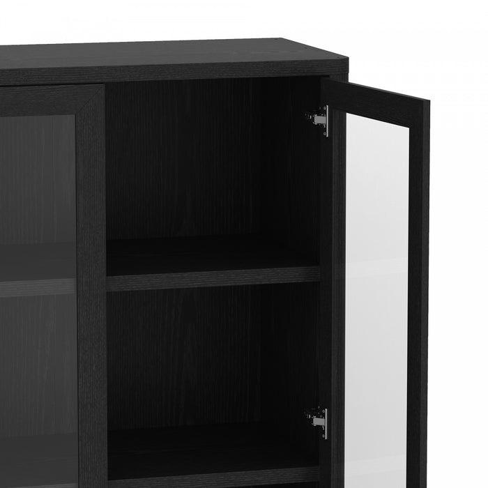 Rivington Modern 38\" Bookcase Cabinet in Black - Set of 3
