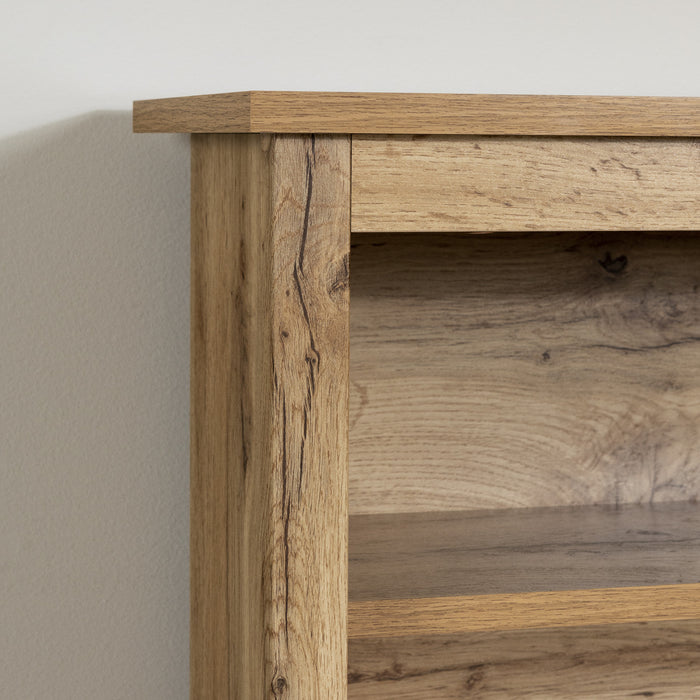 Tassio Bookcase Headboard - Nordik Oak