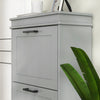 HOMCOM Narrow Shoe Cabinet with Flip Drawers Adjustable Shelf, Grey