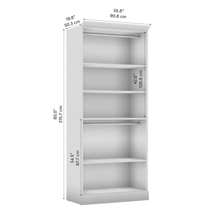 Bestar Versatile 36 W Closet Organizer - Platinum Grey