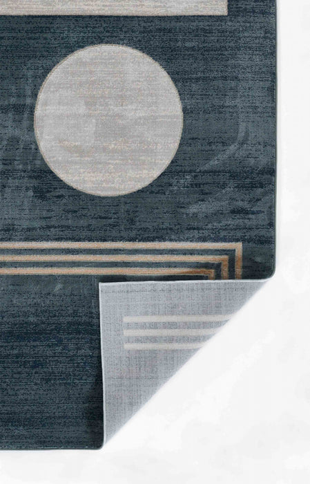 Erisa Contemporary 5'1\" x 7'7\" Area Rug in Blue Indoor Area Rug