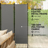 Outsunny 6 Panel Folding Outdoor Privacy Screen, 5.7FT Tall Room Divider with UV30+ Protection, Freestanding Privacy Panel Partition with Stable Base for Indoor Outdoor, Grey