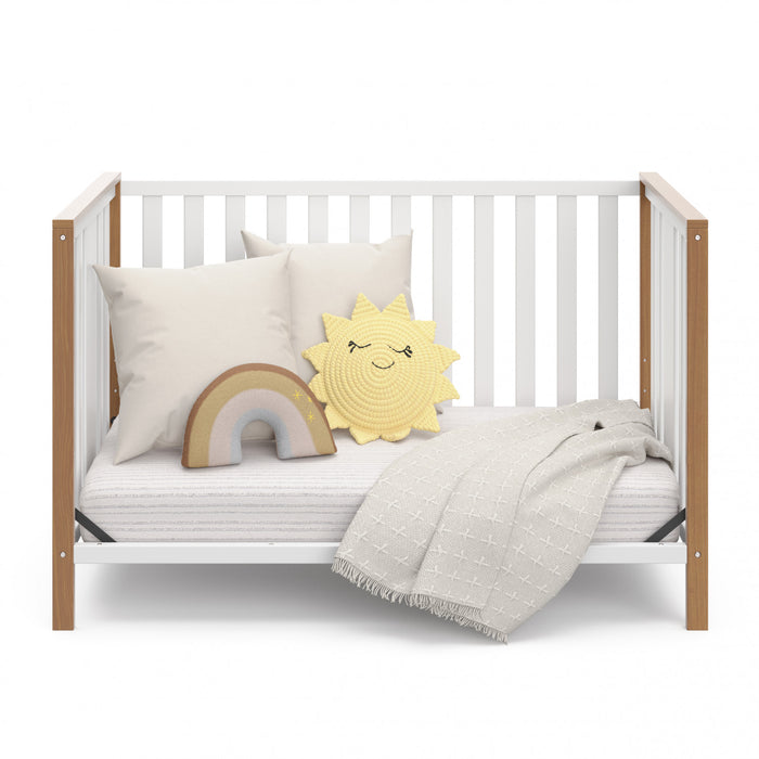 Storkcraft Modern Pacific 4-In-1 Convertible Crib - White/Vintage Driftwood