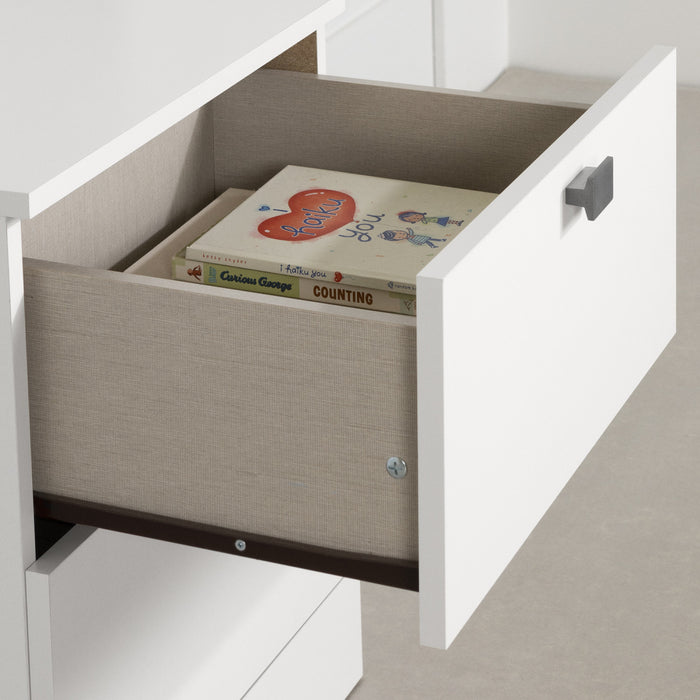 Spark 2-drawer Nightstand - Pure White 