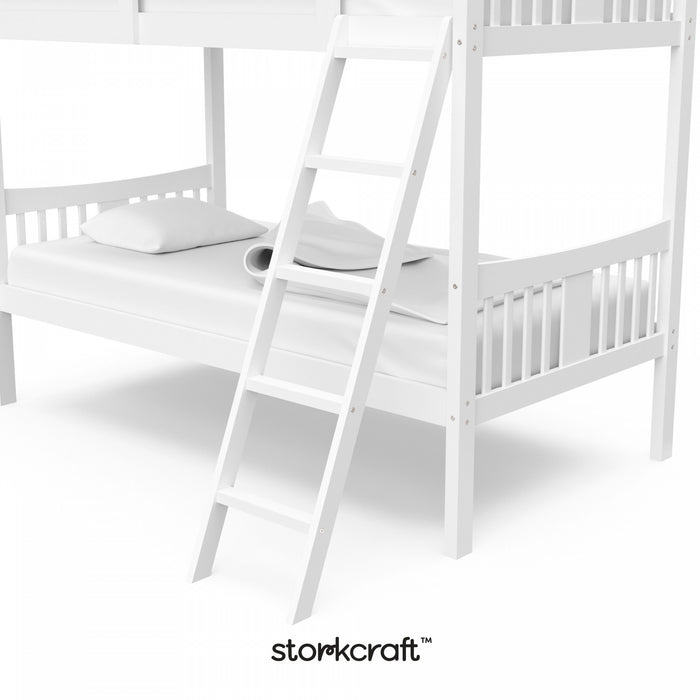Storkcraft Caribou Twin over Twin Bunk Bed - White
