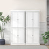 HOMCOM Freestanding 4 Door Kitchen Pantry Cabinet with Shelves White