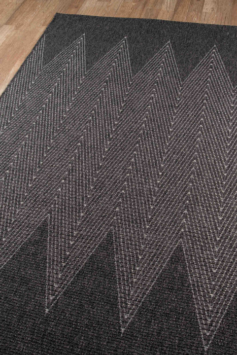 Raven Contemporary 2'0\" x 6'0\" Runner Rug in Grey Indoor Area Rug