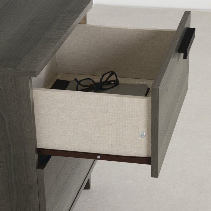 Cavalleri Nightstand with 2 Drawers - Grey Maple