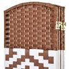 Homcom 4-panel Woven Wicker Room Divider 6ft|Homcom Separateur De Piece En Osier Tisse A 4 Panneaux 6ft