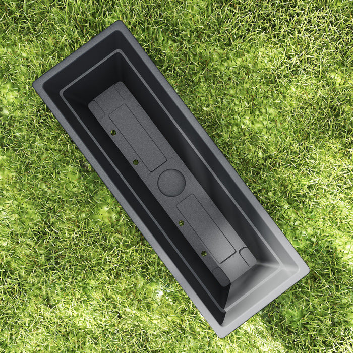 Outsunny 5 Pack 23 Inches Window Boxes Planters, Black