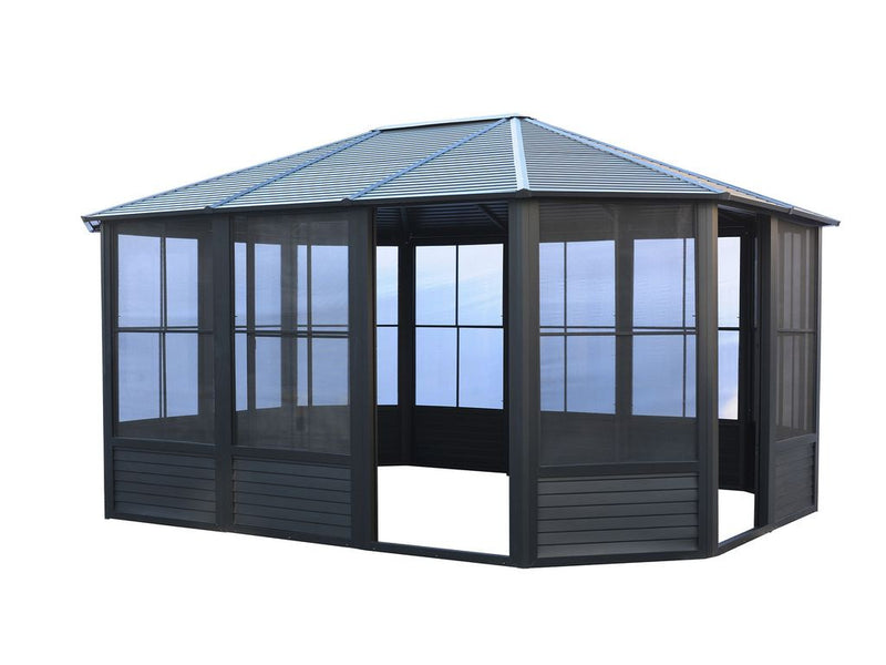 Florence Solarium 12x15 Metal Roof In Black