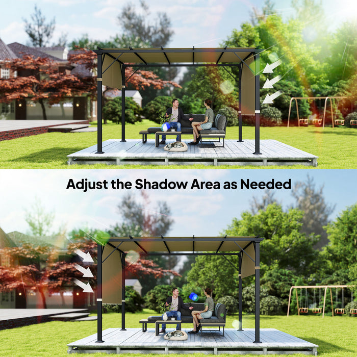 Outsunny 2 Pcs 16 x 4ft Pergola Shade, UV Protection Pergola Canopy, Sand