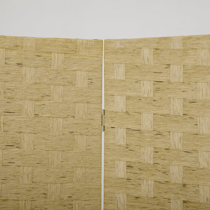 Homcom 4-panel Folding Divider Room, Wave Fiber Privacy Screen