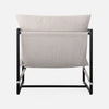 Aidan Metal Frame Sling Accent Chair with Cushions - Oatmeal | Aidan fauteuil d’appoint à sangle avec cadre en métal et coussins - Avoine