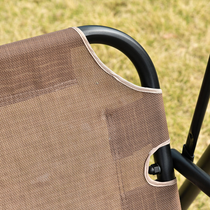 Outsunny 2-person Patio Swing Chair With Adjustable Canopy For Porch Garden