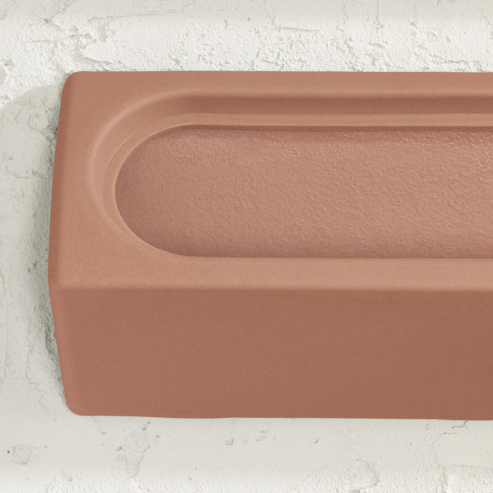 Dalya 4-Piece Outdoor Wall Planter - Burnt Orange