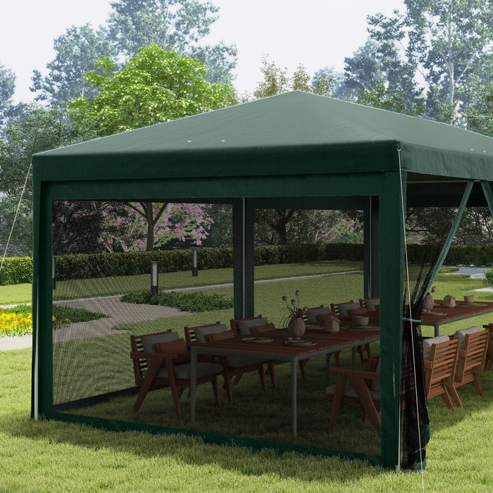 Outsunny 10' x 20' Party Tent, Outdoor Canopy Garden Sun Shade, Green