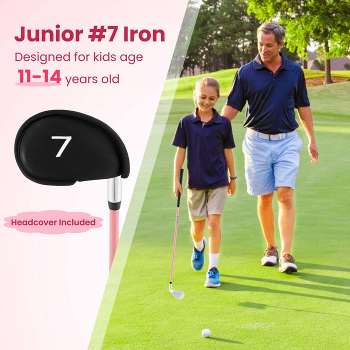 Ultimate Junior Golf Club Set For Children Includes 165cc #3 Fairway Wood & #7 Iron Pink