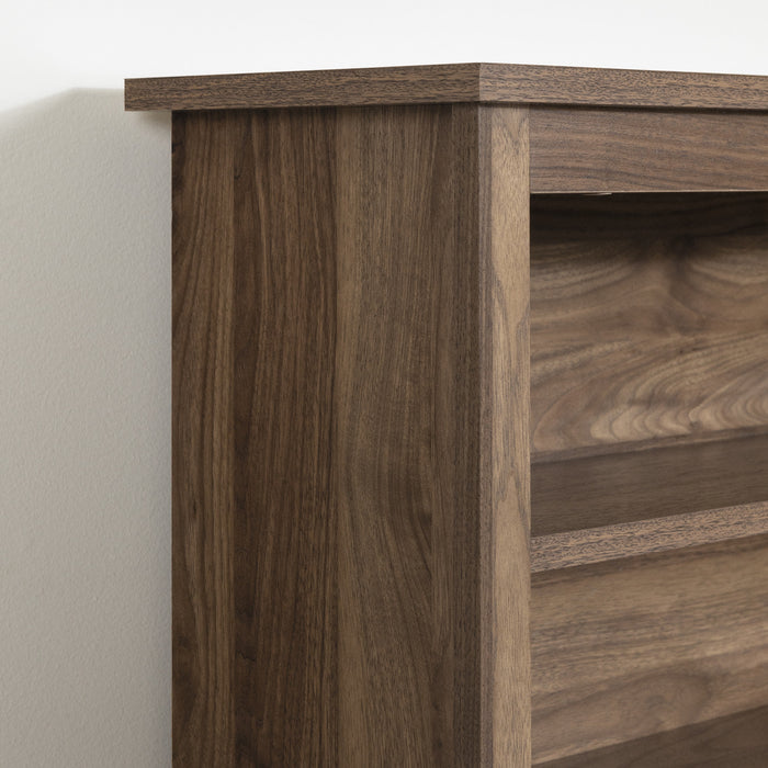 Yodi Bookcase Headboard - Natural Walnut