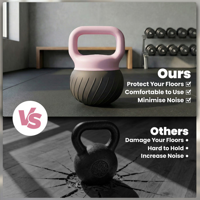 Soozier 11lb Soft Kettlebell, Metal Sand Filled Weight with Grip Handle, Solid Kettlebell Weight for Full Body Workout and Strength Training, Home Gym Equipment, Coffee