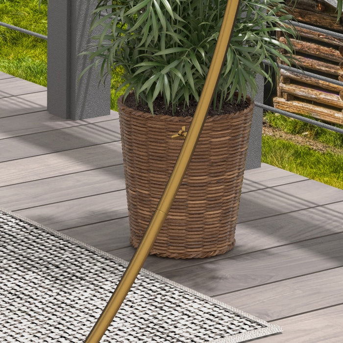 Outsunny 9.1ft Gold Wedding Arch Round Backdrop Stand For Birthday Party