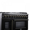 Forno Capriasca 48" Black Gas Range 6.58 cu.ft -FFSGS6460-48BLK | Cuisiniere a gaz noire Capriasca 48 pouces, 6,58 pi³ – FFSGS6460-48BLK
