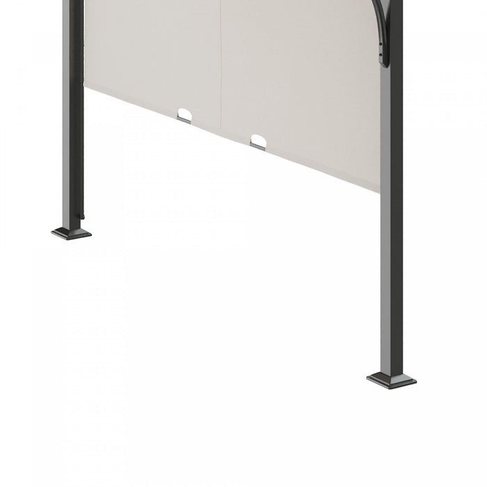 Outsunny 10' X 10' Outdoor Pergola Patio Gazebo Retractable Canopy, White