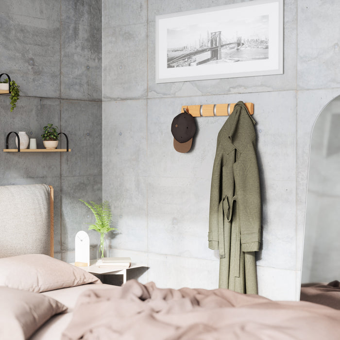 Umbra 5 Flip Wall-Mounted Hooks - Natural