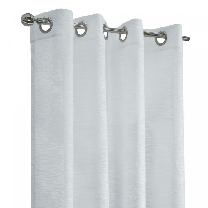 Habitat Boucle White Sheer Grommet Curtain Panel - 52 x 95