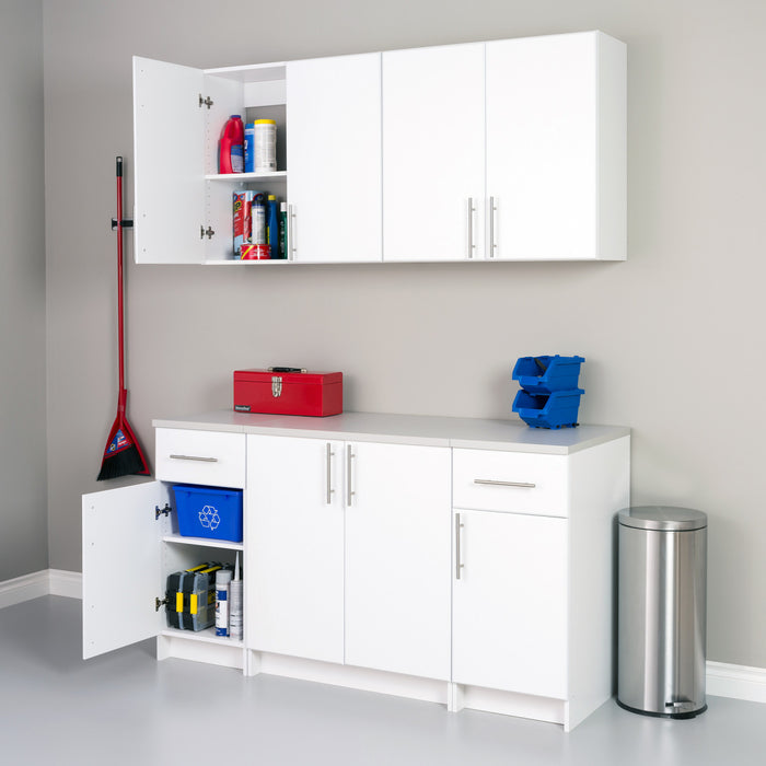 Elite 64-inch 5-piece Garage Storage Cabinet Set B - White