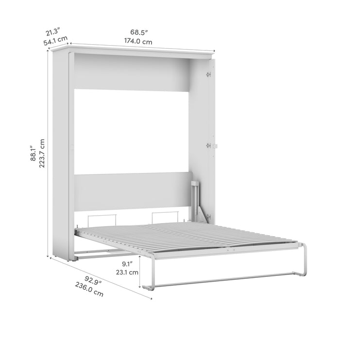 Bestar Key West 69 W Queen Murphy Bed - Linen White Oak