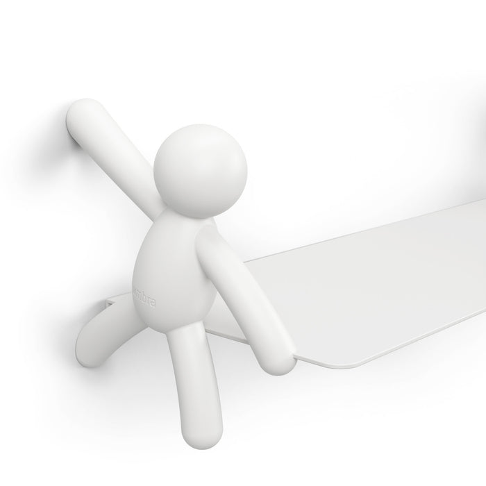 Umbra Modern Steel Buddy Floating Wall Shelf - White